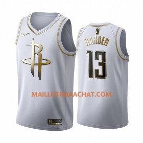 Maillot NBA Houston Rockets James Harden 13 Nike 2019-20 Blanc Golden Edition Swingman - Homme